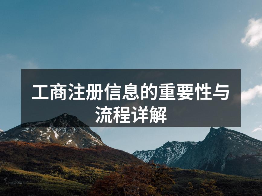 工商注册信息的重要性与流程详解